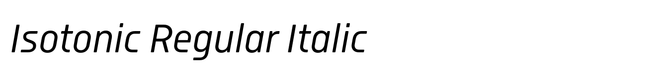 Isotonic Regular Italic